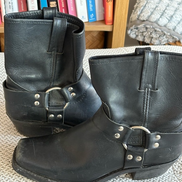Frye Black Leather Harness Boots - Picture 8 of 8